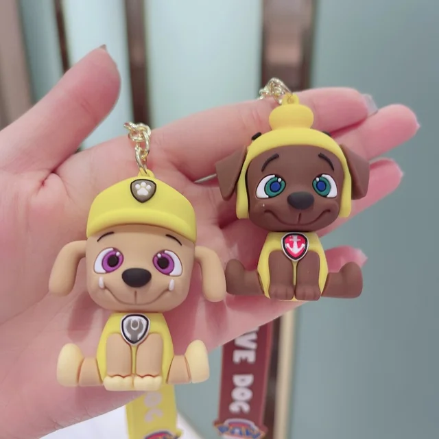 NEW Paw Patrols Keychain Anime Figure Chase Skye Marshall Rocky Anime Keychains Cartoon Kawaii Key Chain Accessories Cute Gifts 4
