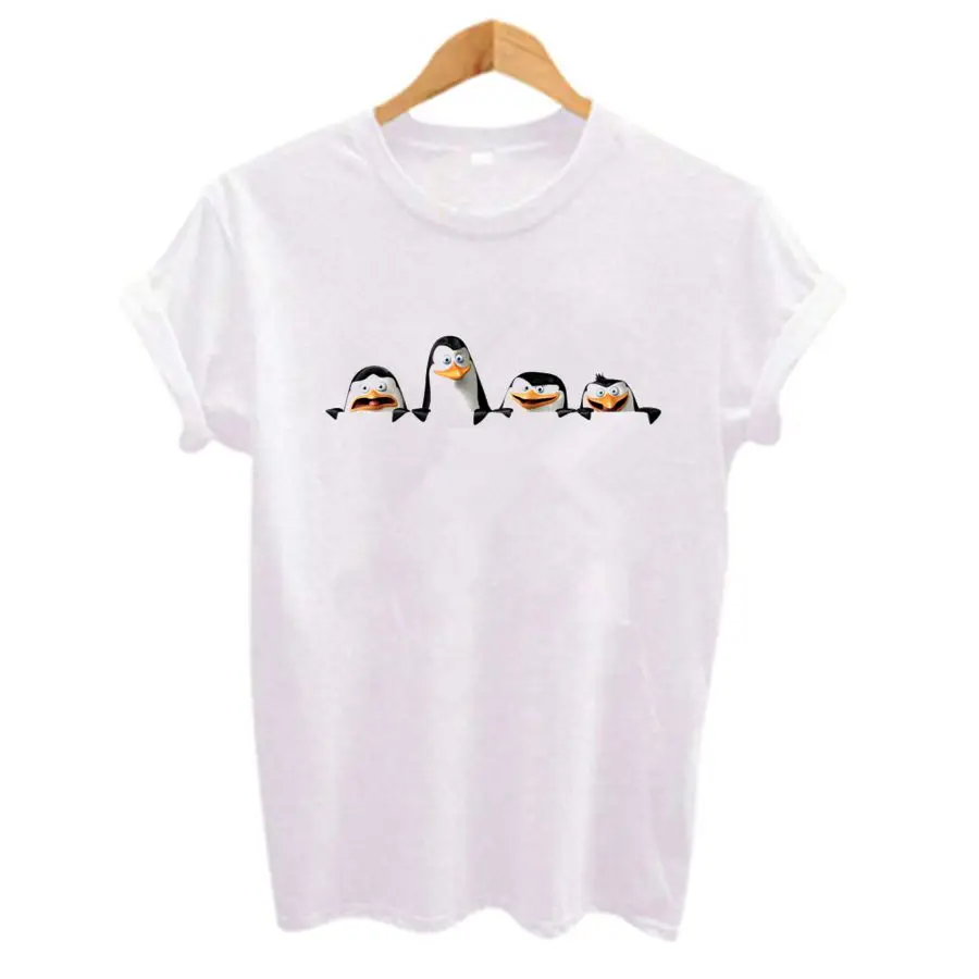 T-shirt Femme Manches Courtes Taille S/XS - Dessin Pingouin Mignon - Neuf Sans étiquette