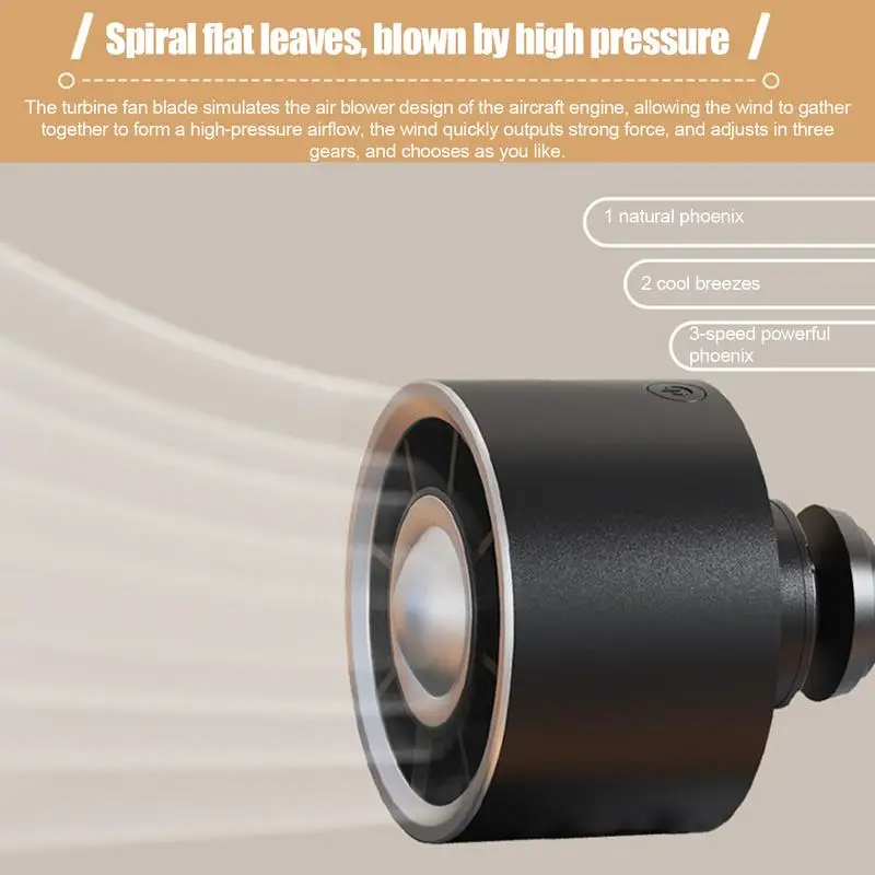 Mini Car Vent Cooling Fan With Ambient Lighting USB Auto Air Air Outlet Clip Fan 3 Levels Adjustable auto Air Circulation Fans