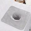 Thickened Velvet SPA Towel With Hole 35x35cm Beauty SPA Massage Table Planking Face Towel Salon Bedside Hole Towel Bed Bandana 3