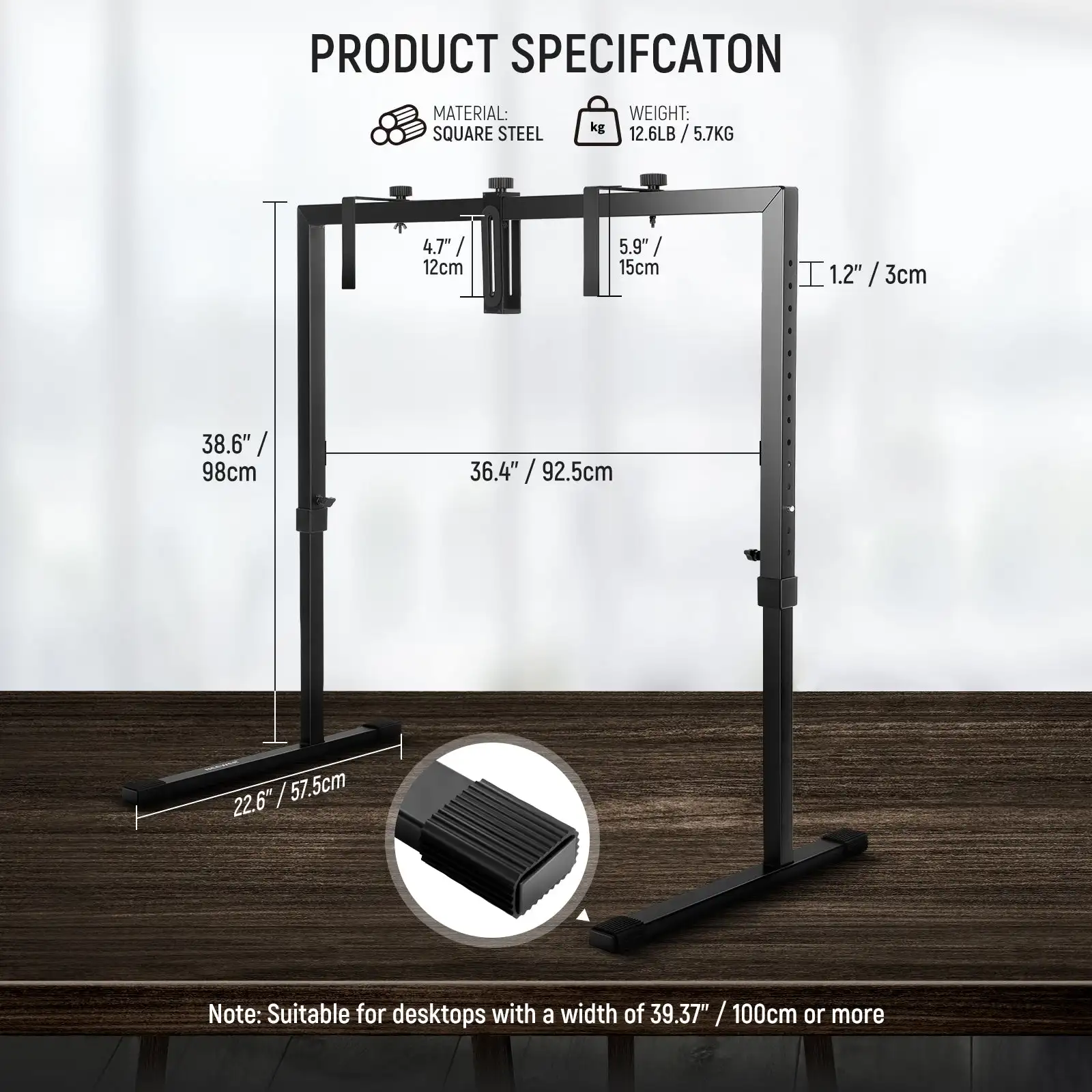ST100 Overhead Camera Mount Rig for Top Down Shots Tabletop Mount Stand Multi Device Platform for Flat Lay Photography