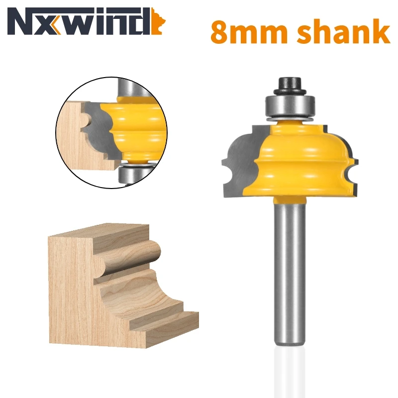 

NXWIND 8mm Shank Moulding Router Bit Woodworking Milling Cutter For Wood Face Mill Carbide Tools