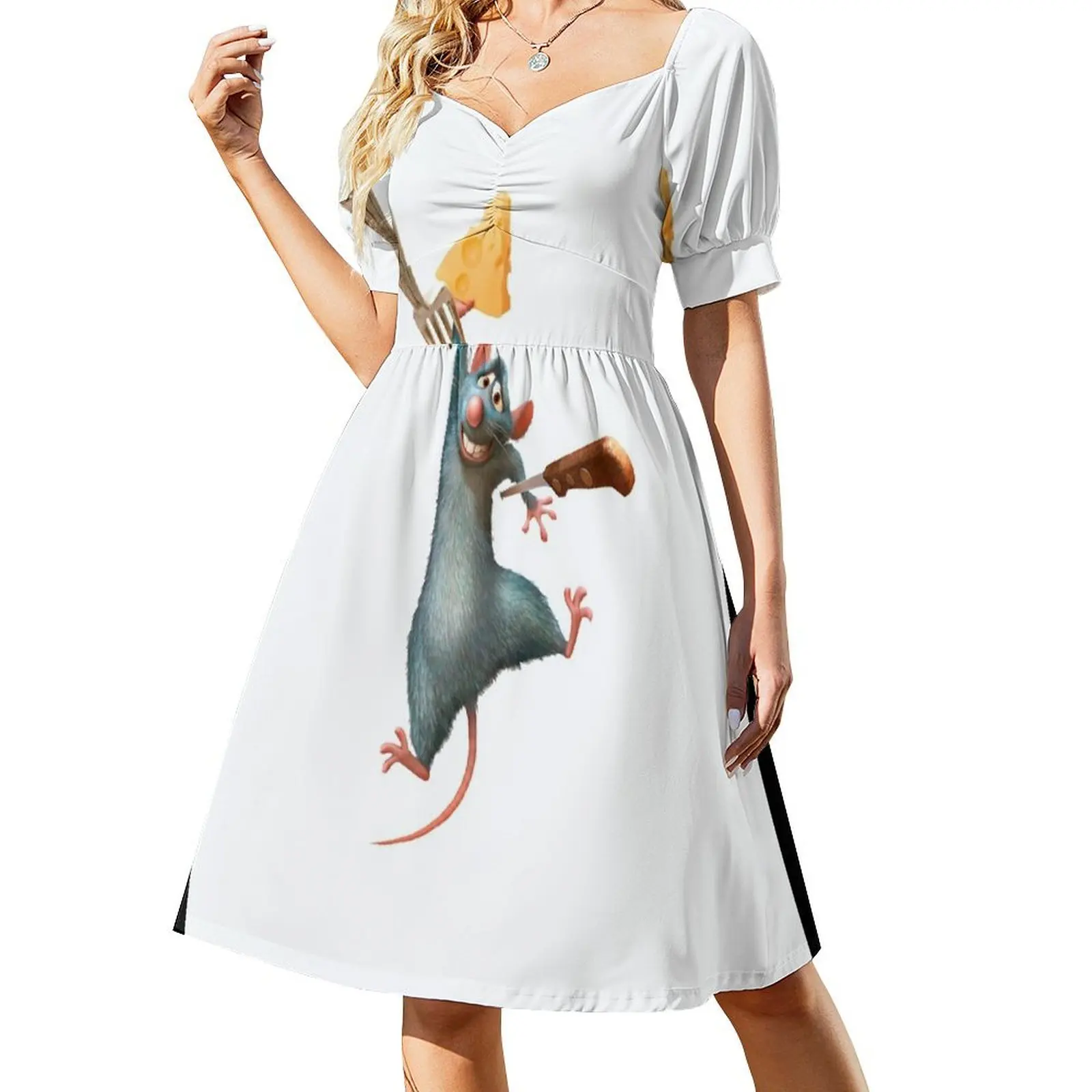thumbnail image 1 of Vestido de manga corta Chef Remy vestidos de noche de lujo para mujer vestidos para mujer, 1 of 7