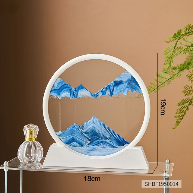Moving Sand Art Creative 3D Deep Sea Sandscape Quicksand Hourglass Home Decoration Accessories Office Decoration Home Decor Gift 19