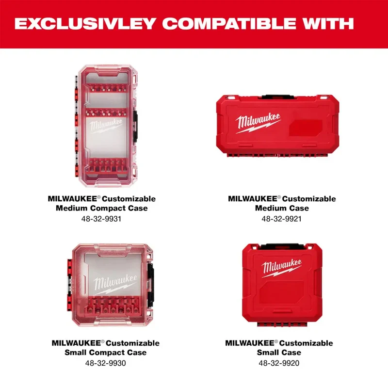 Milwaukee Original Small/Medium/Large ToolBox Case Rows Driver Accessories Multifunctional Storage Tool Accessories tool case
