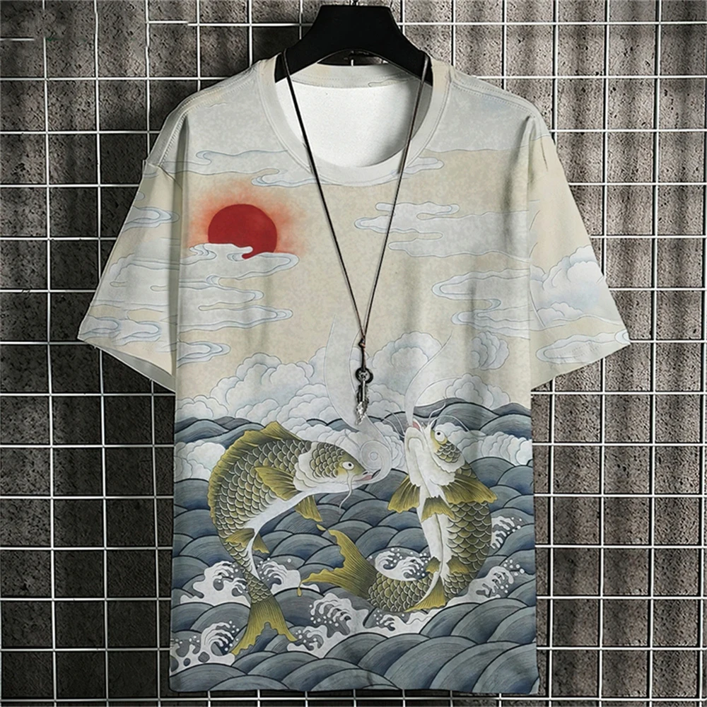 Mens Graphic Animal 3D Print Short Sleeve T Shirt