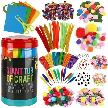 Arts and Crafts Supplies for Kids DIY Crafting School Kindergarten Homeschool Supplies Arts Set Toys for Children 1