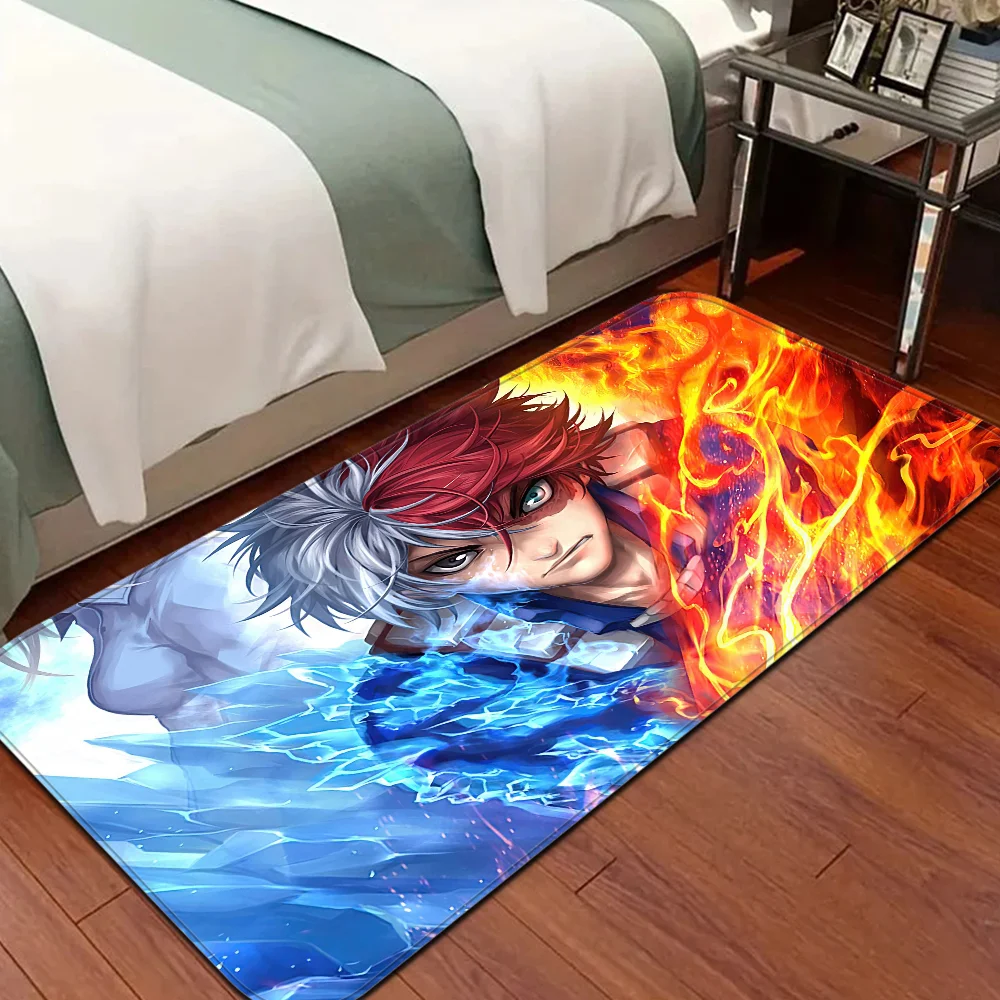 My Hero Academia Todoroki Shoto Bathroom Mat Anti-slip Absorb Water Long Strip Cushion Bedroon Mat Hotel Decor Mat 6
