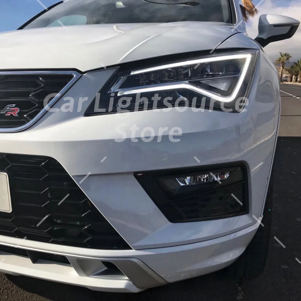 흰색 DRL LED 보드 SEAT Ateca Cupra 2016-2019 용 천사 눈 광원 헤드 라이트 주간 주행등 칩 모듈 575941475
