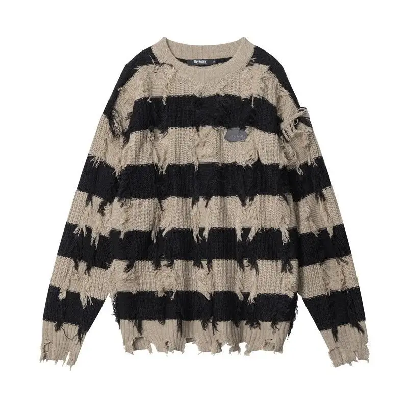 Fringe Sweater Winter Man's And Women's Hole Oversized Sweater Harajuku Lazy Autumn Wispy Leisure Lovers Pullover Men Clothes 4