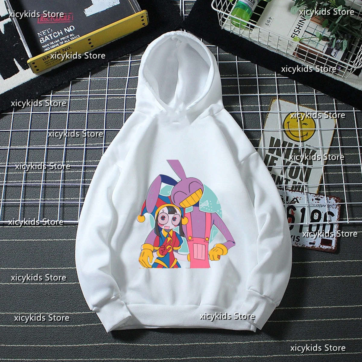 

New Kids Hoodie Video Game The Amazing Digital Circus Cartoon Print Boys Hoodies Fashion Girls Autumn/Winter Hoodies Wholesale