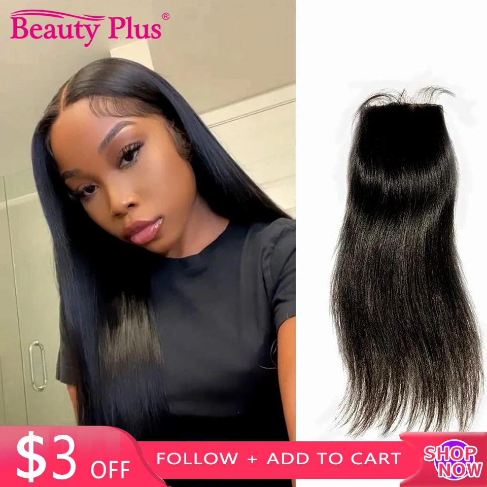 

Бразильские прямые человеческие волосы 4x4 5x5, Прозрачная Кружевная застежка, предварительно выщипанные Детские волосы 100%, волосы Remy, кружевная застежка