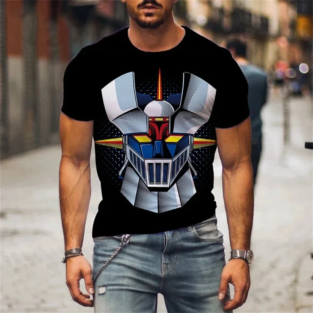 Neue Mazinger Z T Hemd Anime Roboter 3D Gedruckt Männer Frau Kurzarm T-Shirts Mode Streetwear Harajuku Kinder Tops Tees – Detail 12