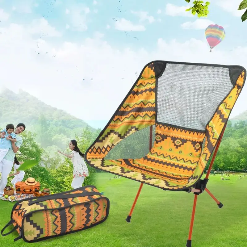 Outdoor Portable Folding Chairs with Carry Bag Heavy Duty 90kg Capacity Ultralight Camping Folding Chairs for Beach playeras