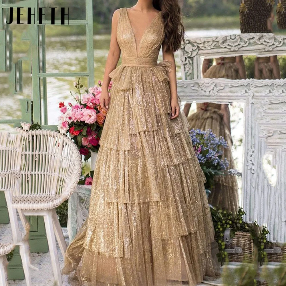 green emerald velvet dress Charming Mermaid V Neck Champagne Sequins Long Prom Dresses AB24102213 –  Anniebride main image 1