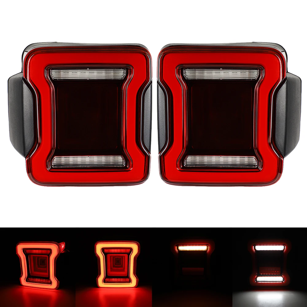 Protezioni Fanali Posteriori Per Jeep Wrangler JK 2007-2018 - Stile Cromato, Colore Nero - Foto 2