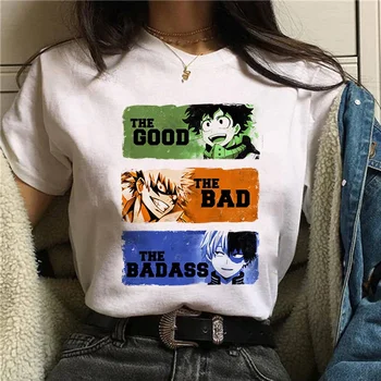 Manga Cute My Hero Academia Anime T Shirt Women Boku No Hero Academia T-shirt Bakugou Himiko Toga Tees Anime Deku Tshirt 1