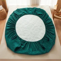 Waterproof Quilted Mattress Protector Breathable Mattress Cover Anti-mite Anti-bacterial Fitted Bed Sheet No Pillowcase 4