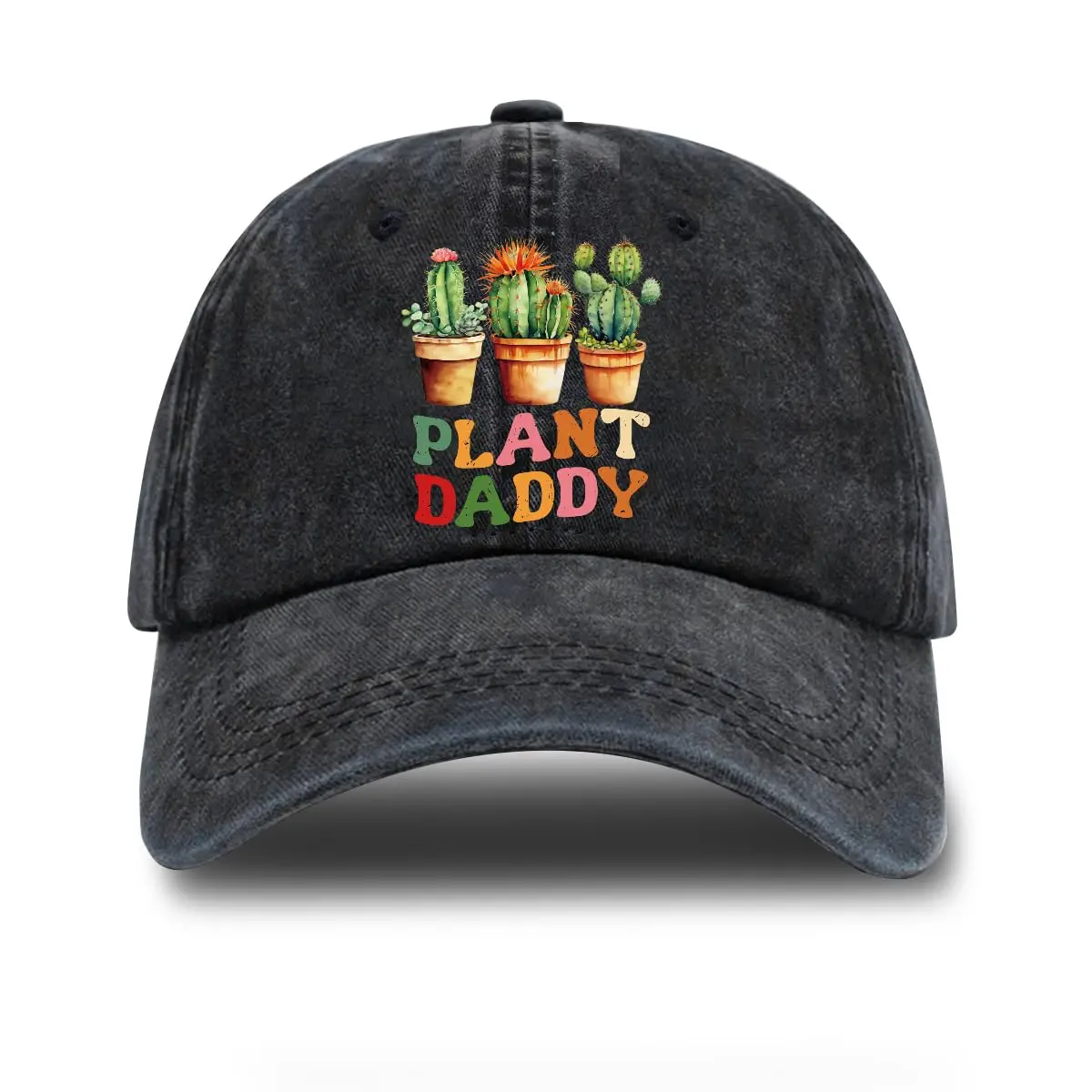 

Бейсболка в стиле ретро для взрослых, регулируемая промытая хлопковая кепка с цветами, для любителей растений, модный головной убор