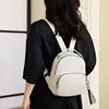 portable backpack for ladies Korean Fashion Zipper PU Leather Small Bag coin purse mini backpack for woman 4