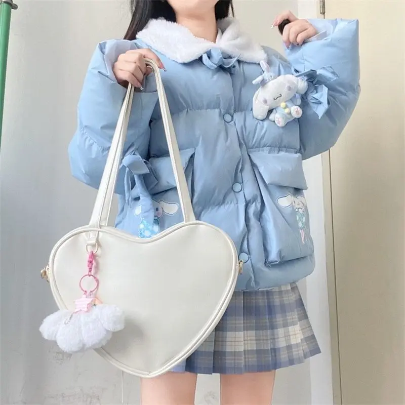 Kawaii sanrio cartoon algodão roupas cinnamoroll bonito pão roupas