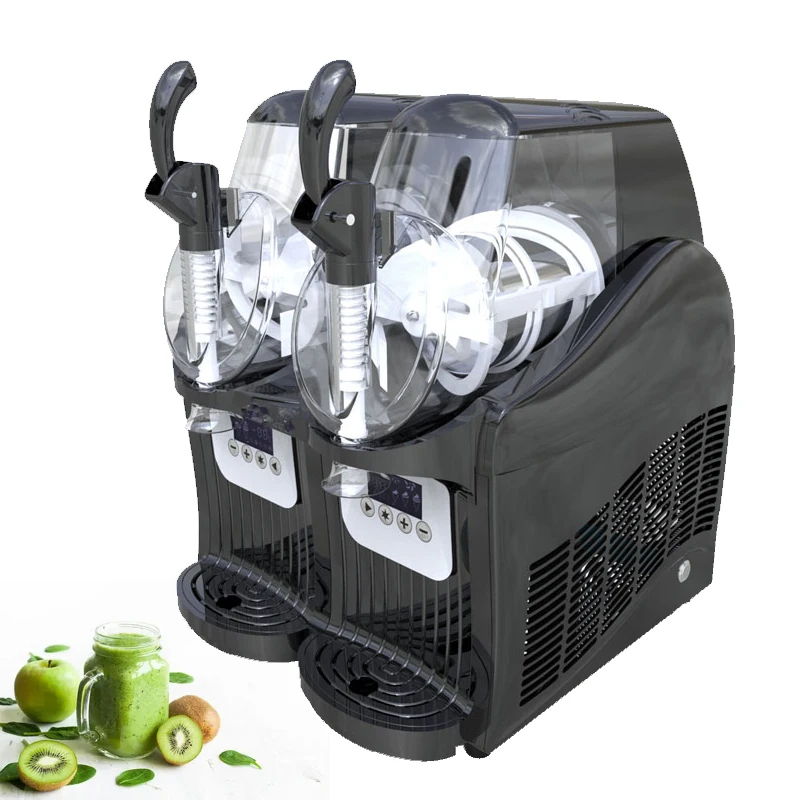 

Машина для приготовления снега с двойным резервуаром, коммерческая машина для таяния снега, автоматическая мини-машина для приготовления смузи и гранита