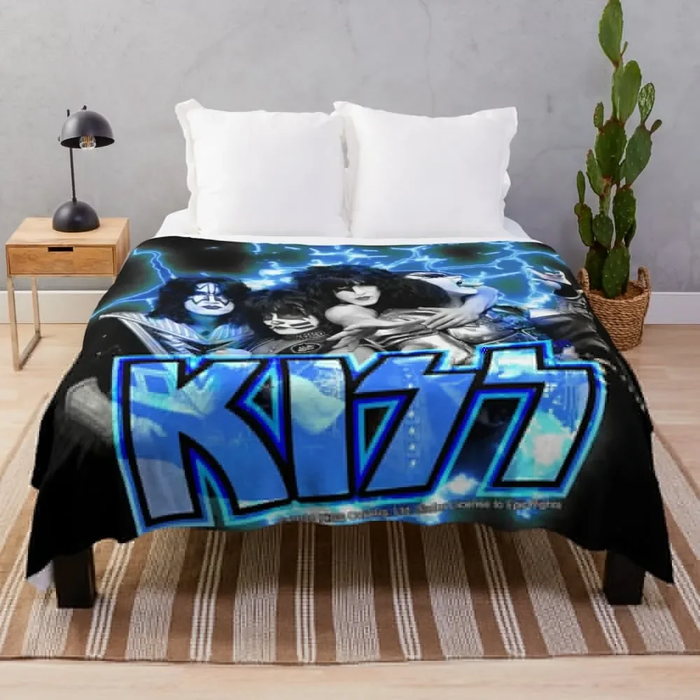 

KISS  the Band - All Members Electric Throw Blanket Quilt Soft Blankets