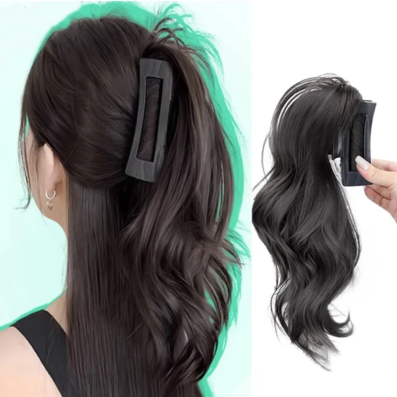 Synthetic Wig Braid 12Inch Horsetail Half Zha Waterfall Horsetail Clasp Wig