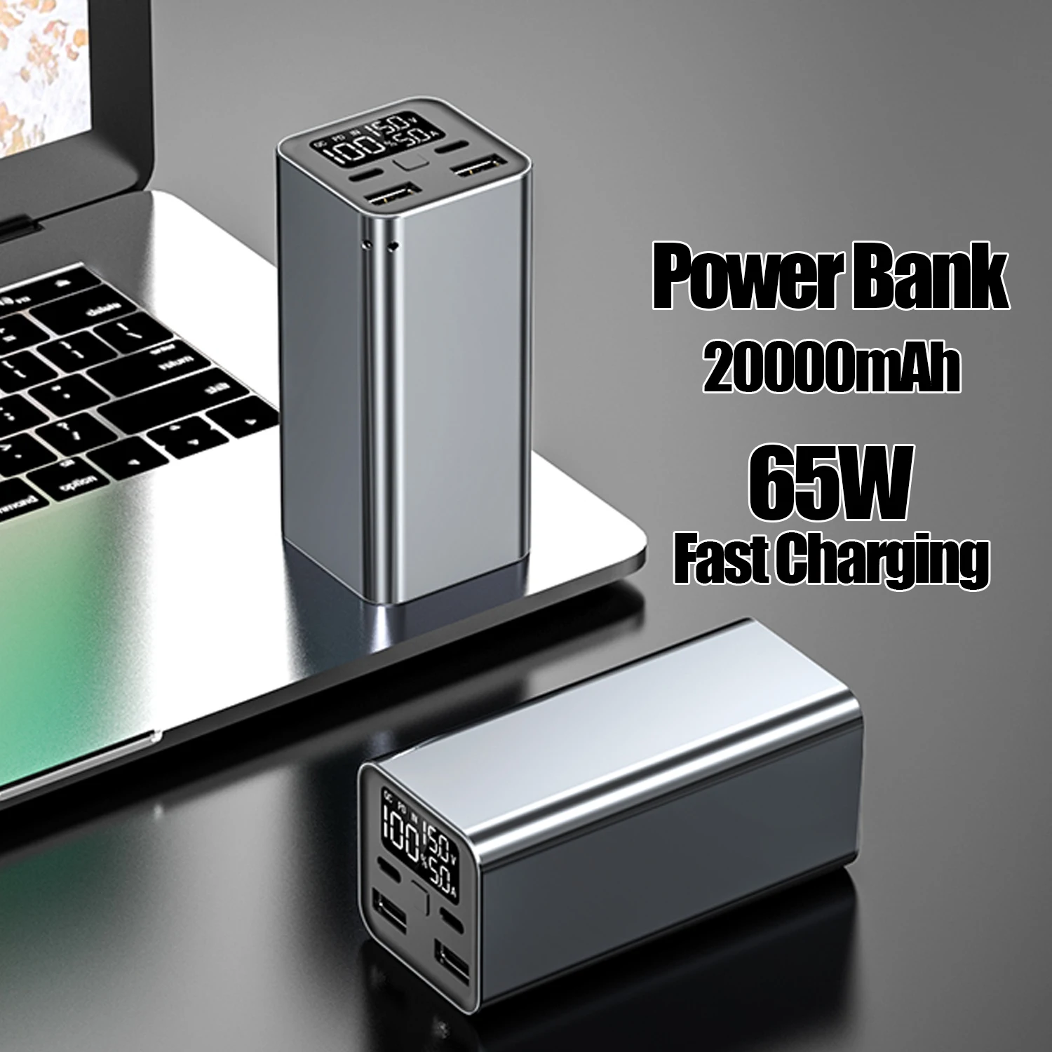 

Внешний аккумулятор с портом USB Type-C и поддержкой быстрой зарядки, 65 Вт, 20000 мАч