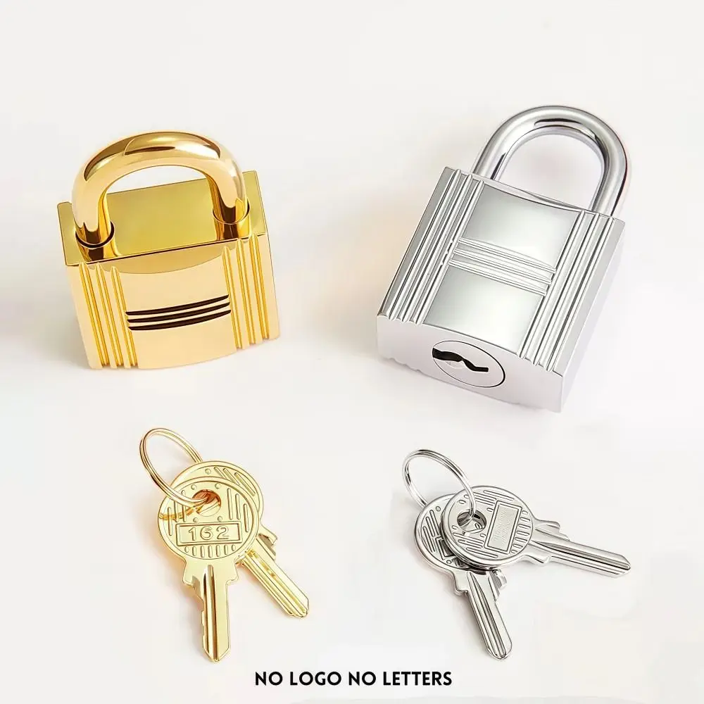 Fashion Retro Handbag Padlock Gold Handmade Bag Padlock Lightweight Solid Color Crossbody Bag Lock DIY Decoration