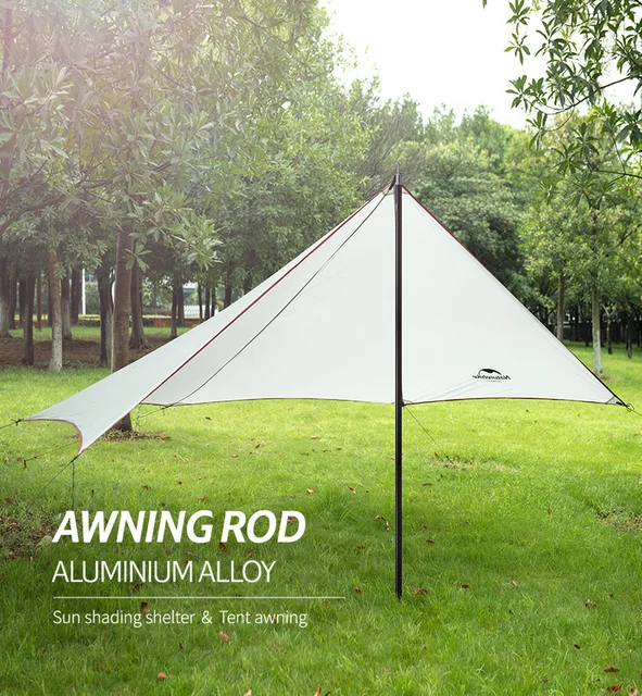 2-Pack Adjustable Tarp Poles - 75 Inch Tent Poles For Camping Canopy & Awning Support