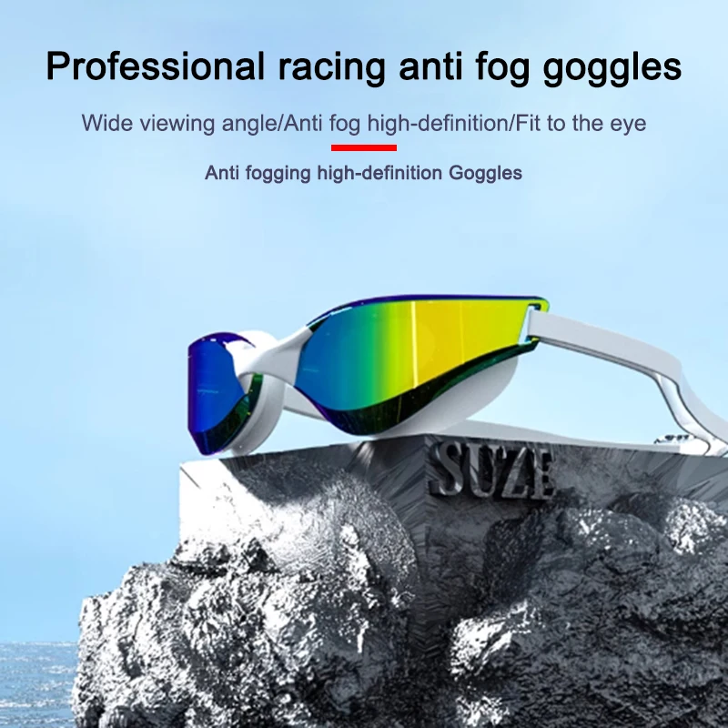 High Definition Waterproof And Anti Fog Adult Swimming Goggles Professional And Comfortable Electroplated Swimming Goggles