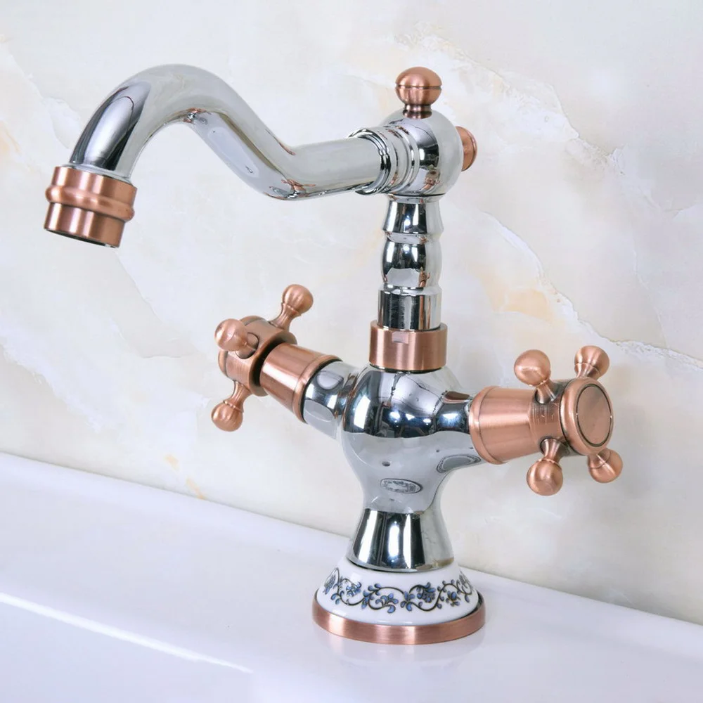 polished-chrome-antique-red-copper-brass-two-handles-one-hole-bathroom-basin-kitchen-sink-swivel-spout-faucet-mixer-tap-mnf901