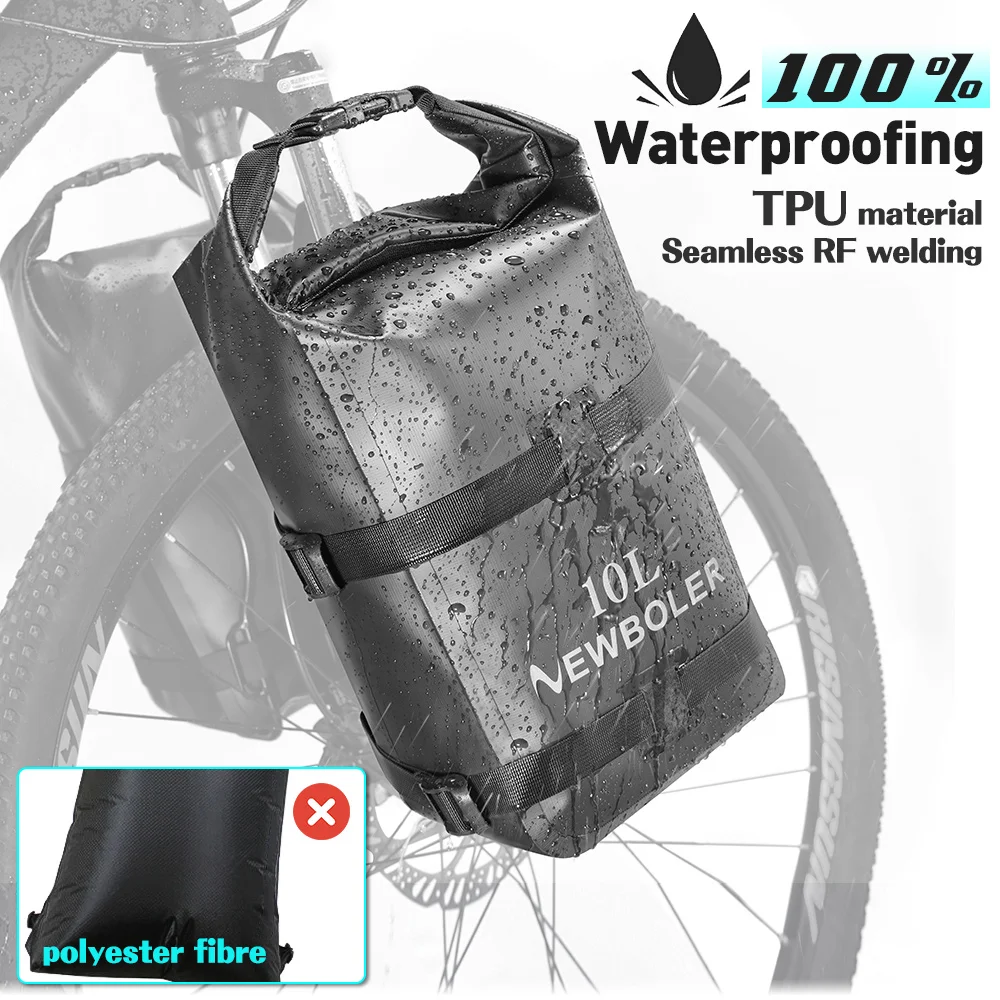 2024 NEWBOLER Tragbare Wasserdichte Fahrrad Gabel Tasche 10L Tragbare Fahrrad Tasche Elektrische Roller Tasche Fahrrad Front Tasche Fahrrad Gabel Tasche – Detail 1