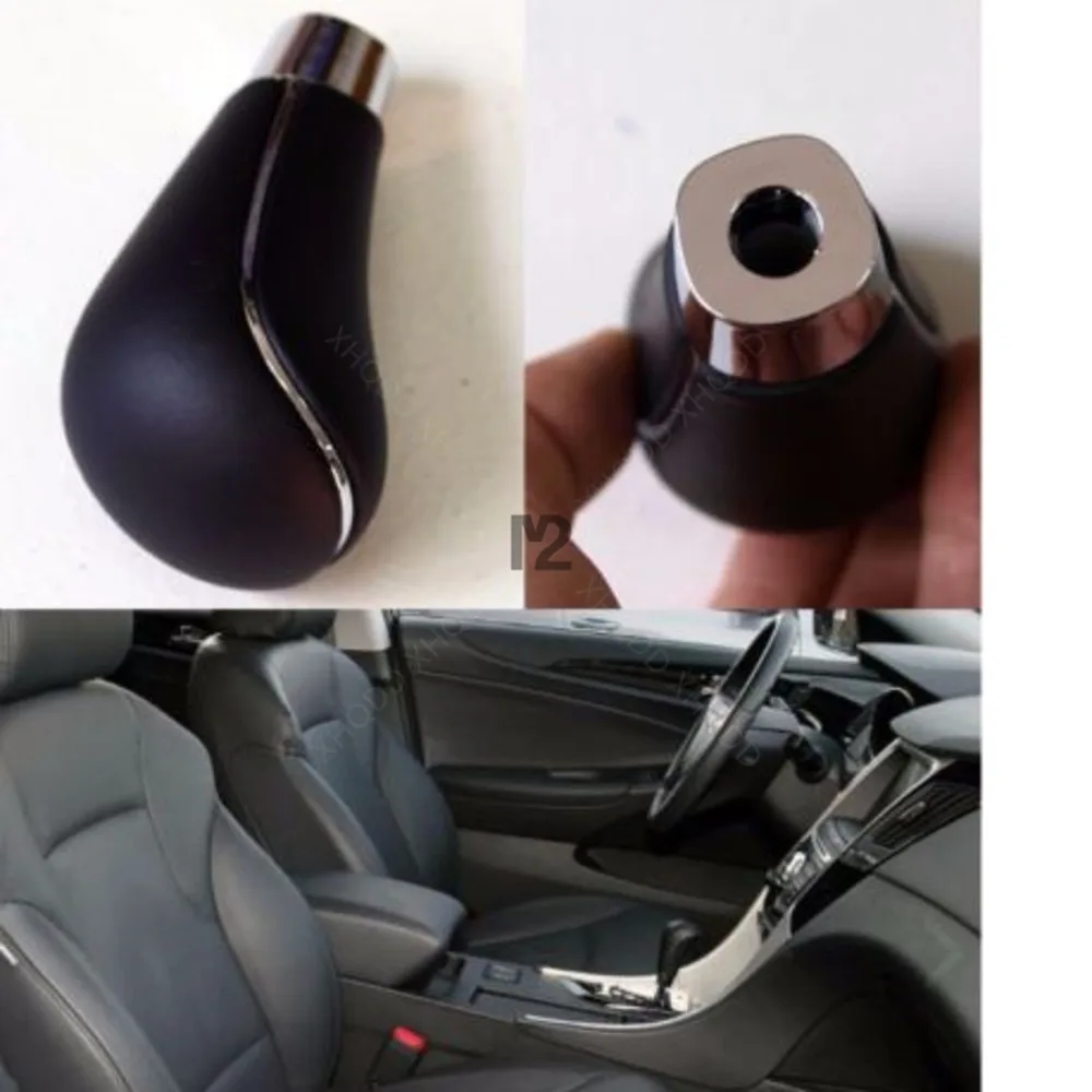 Leather Gear Shift Knob For Hyundai 2011-2012 SONATA I45 Gear Control Shift Handle Black Genuine A/T Knob