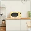 Retro Compact Countertop Microwave Oven, 0.7 Cu. Ft. 700-Watts with LED Digital Display, Child Lock, Easy Clean Interior, Yellow 6