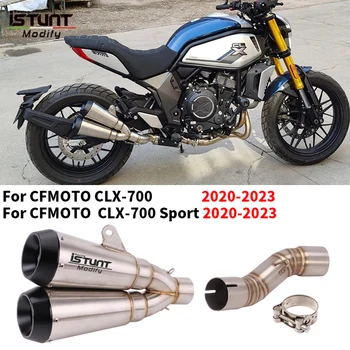 Slip For Cfmoto Clx-700 Clx700 Sprot 2020 2021 2022 2023 Motorcycle GP Exhaust Escape Modified Moto Muffler Middle Link Pipe