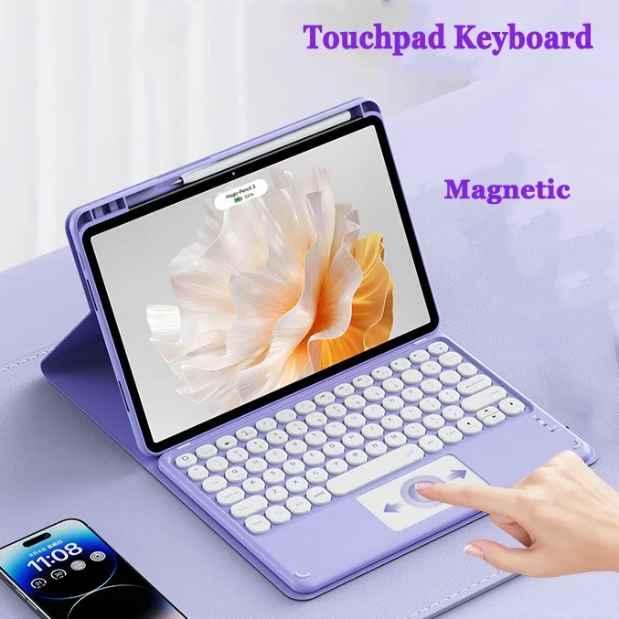 

Touchpad Keyboard Case for Xiaomi Pad 6 Pro 11inch 6 11 2023 5 pro 11 Inch Round Cap Detachable Keyboard for Xiaomi Pad 5 11