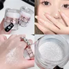 DIKALU Glitter Sparkling Sponge Head Highlighter Powder Face Eyes Body Multi-Use Pearlescent Shiny White Highlight Makeup Powder 3