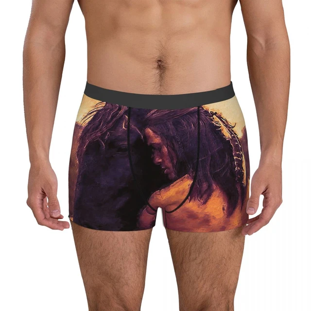 Native American Man And Horse Underpants Cotton Panties Men's Underwear  Ventilate Shorts - AliExpress