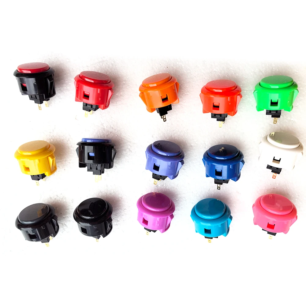 일본 원래 SANWA 푸시 버튼 OBSF 30mm 24mm 코인 네오 지오 보드 박스 아케이드 게임 기계 Hitbox 컨트롤러 조이스틱  DIY 부품