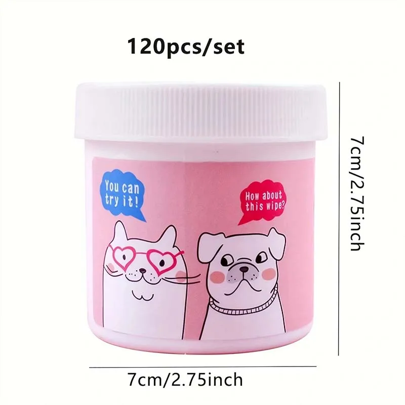 1 set -120 pieces of pet wipes made of non-woven fabric material for cleaning eye stains, universal wet wipes for dogs and cats - AliExpress