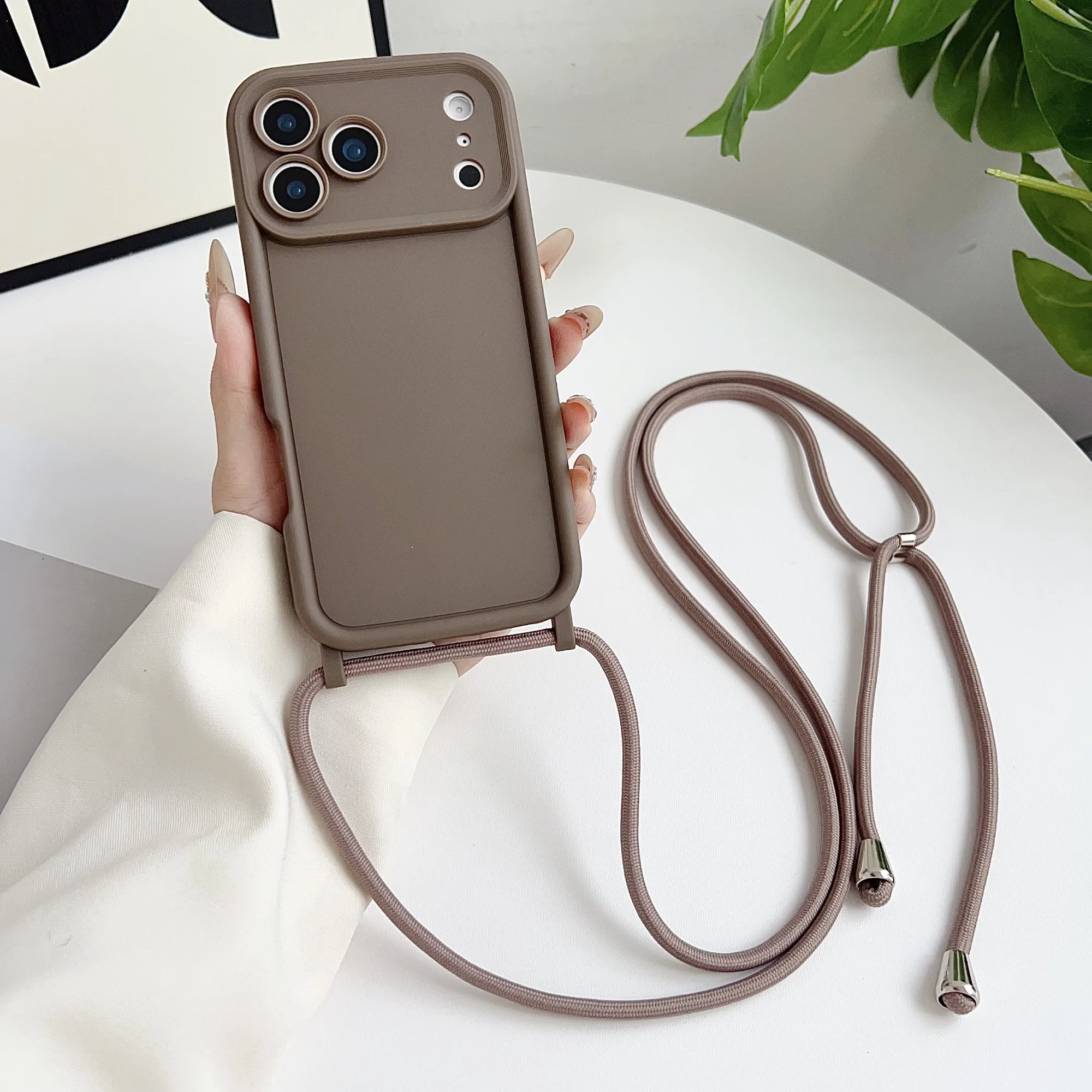 Premium Shockproof Phone Case with Crossbody Lanyard and Camera Protection