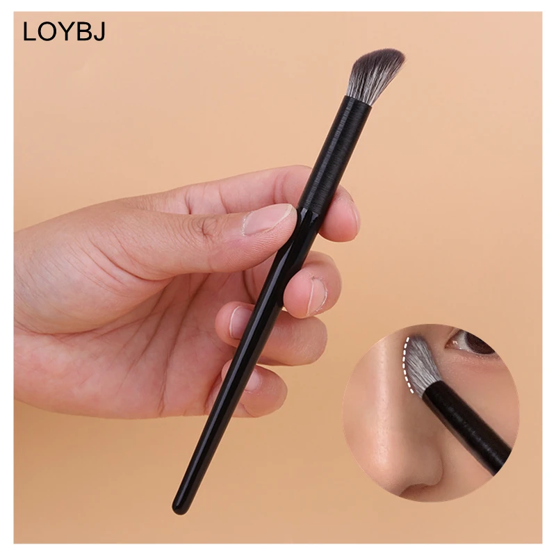 LOYBJ 1pcs 코 섀도우 브러쉬 각진 컨투어 메이크업 브러쉬 페이스 브론저..