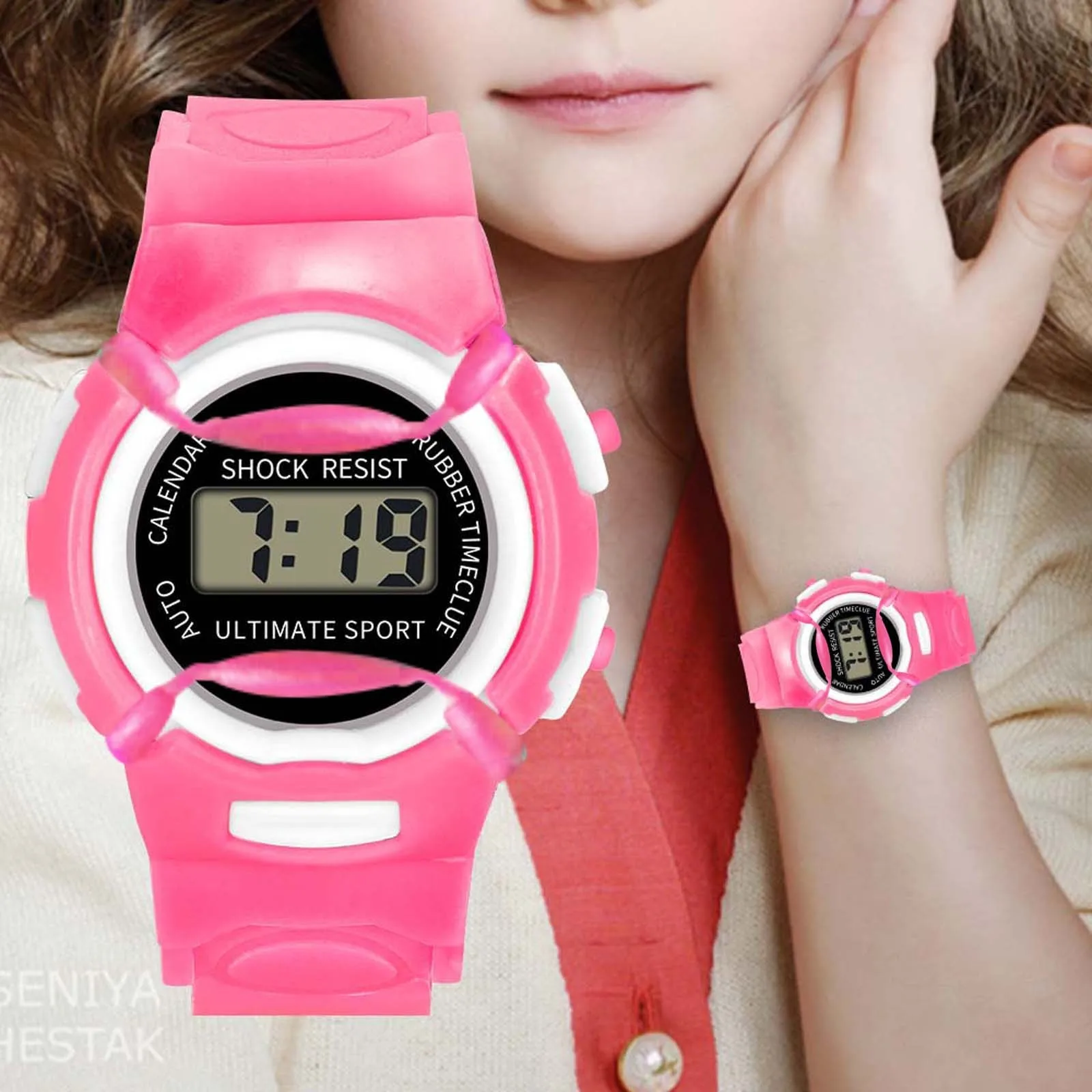 

Children's Watch Outdoor Waterproof Multi-function Electronic Watch Fashion Creative Silicone Watch Healthy Leisure Boy and Girl