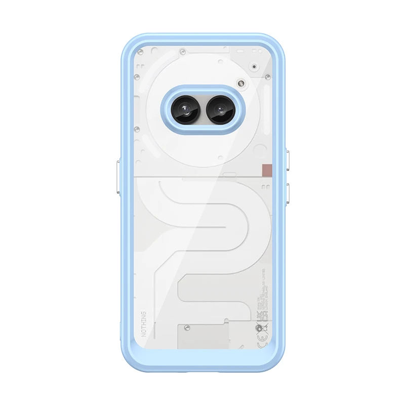Shockproof Clear Hard Translucent Case with Soft Frame