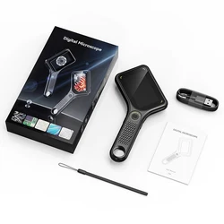 Autofocus Handheld Digital Microscope with 3.0 Screen and 500x Magnification (Black)