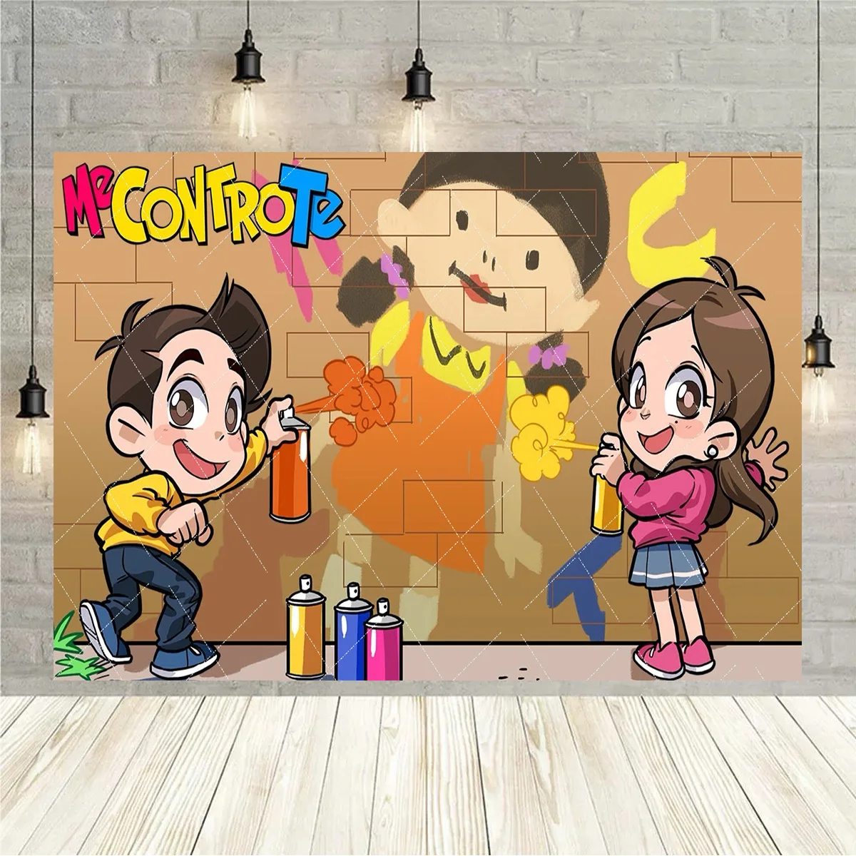 Cartoon MICH CONTRO TE Thema Kinder Geburtstag Party Hintergrund Me Contro te Party Decor Baby Taufe Party Supplies Baner Kinder Gifr – Detail 9