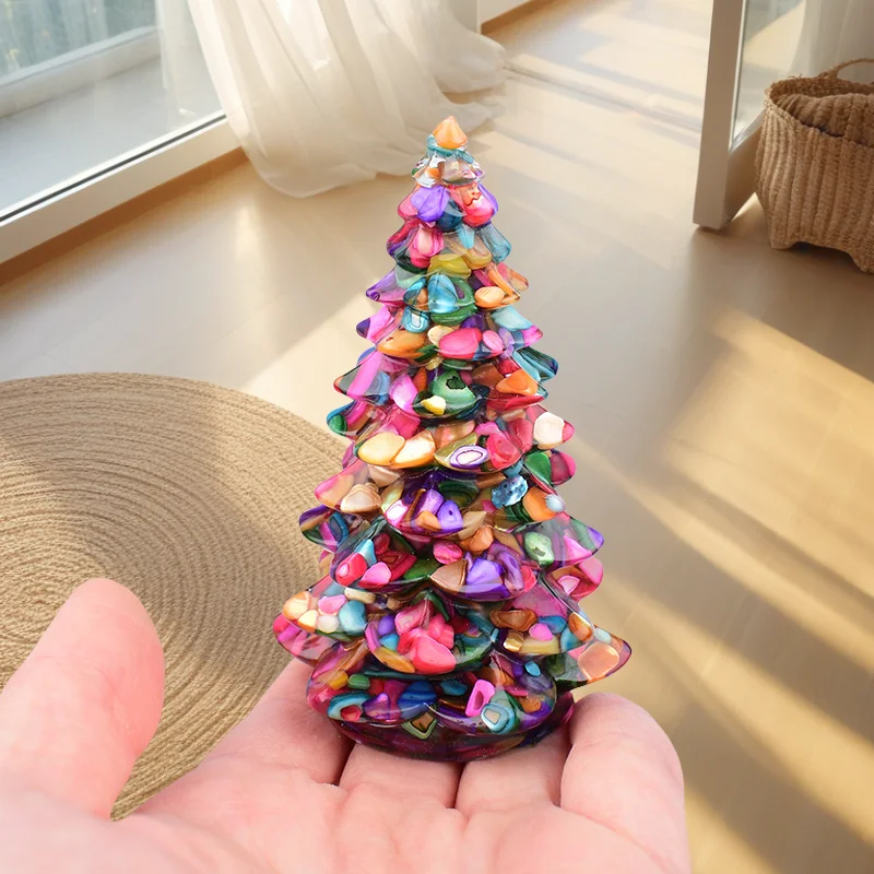 1PC Natural Crystal Stone Gravel Resin Christmas Tree Handmade Lucky Tree Home Decoration Gift 6 S30ff9f380c794f42897099d3e3a4d614u