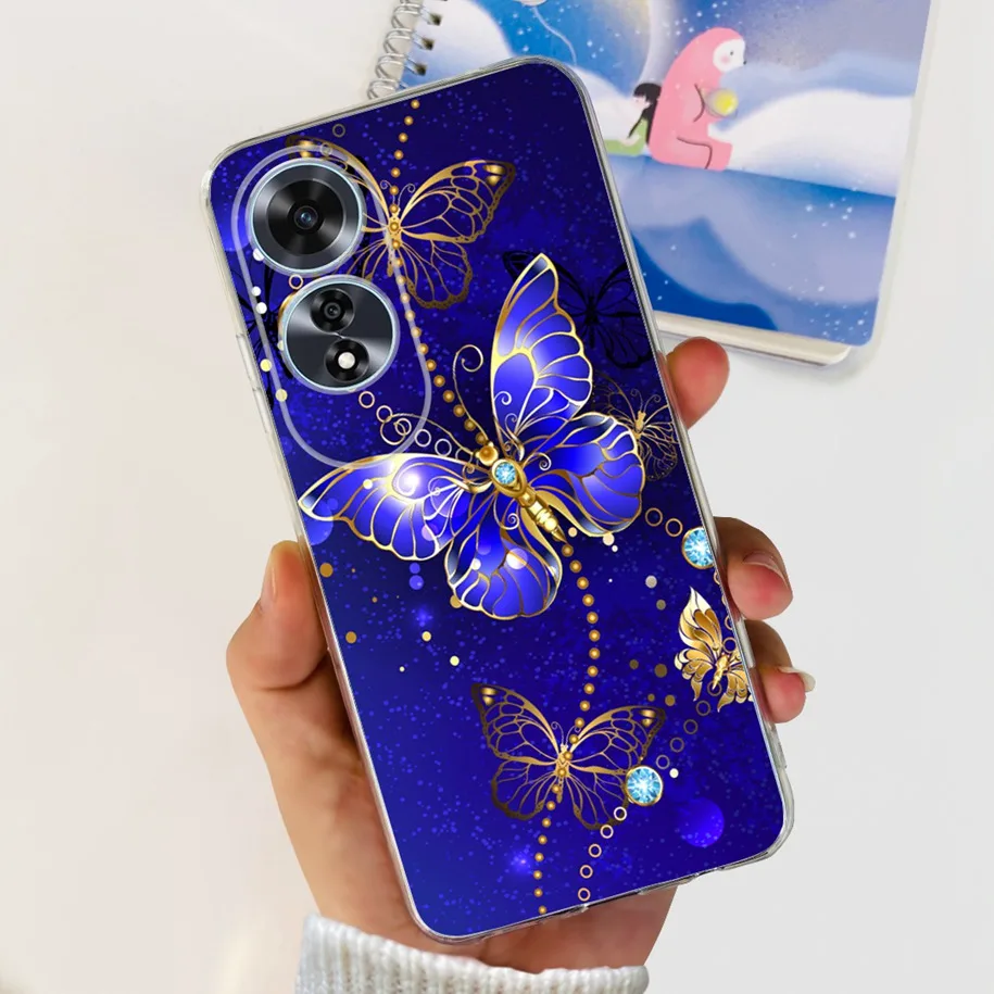 2024 New Stylish Flower Transparent Soft Silicone Slim Back Cover